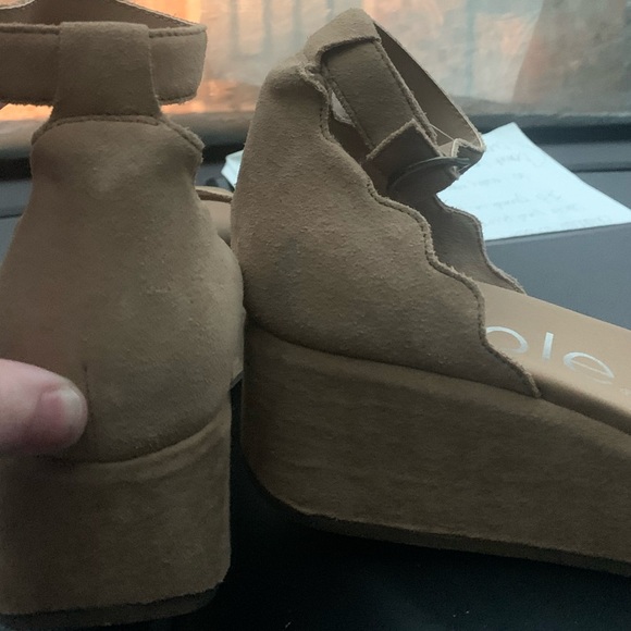 NICOLE - Taupe Suede Wedges - Picture 2 of 6
